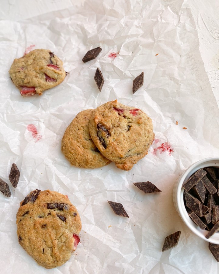 Strawberry Chocolate Chip&nbsp;Cookies