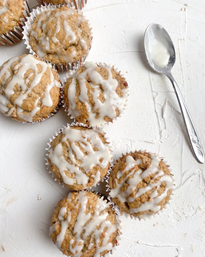 Glazed Cinnamon Applesauce&nbsp;Muffins